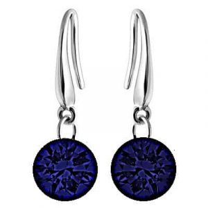 Oorbellen | blauwe stras