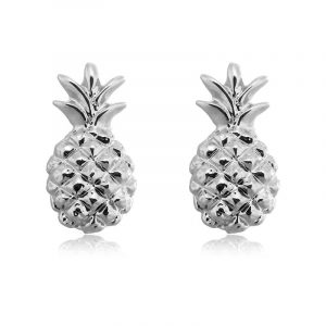 Oorbellen | pineapple (zilver)