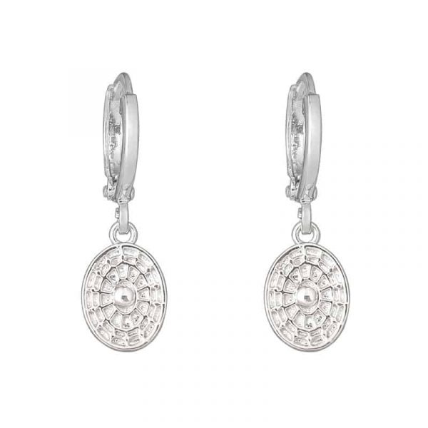Oorringen | oval coin (zilver)