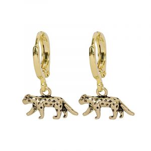 Oorringen | wild leopard (goud)