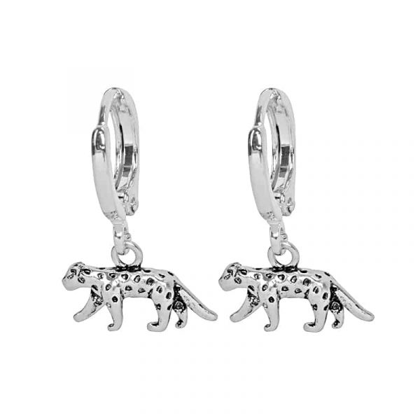 oorbellen wild leopard zilver