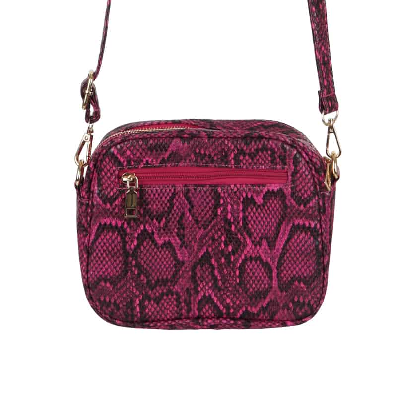 Tas | Slangenprint fuchsia