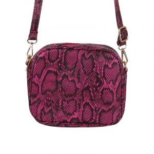 Tas | Slangenprint fuchsia