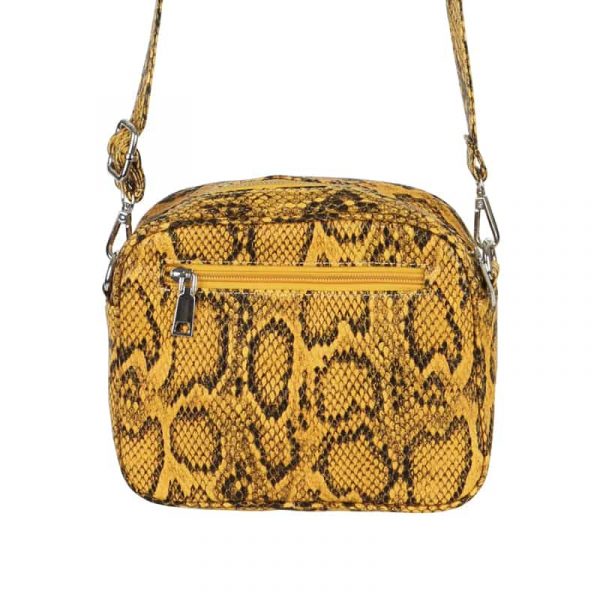 Tas | Slangenprint mosterd - Afbeelding 2