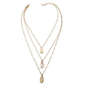 Ketting | 3 kauri schelpjes