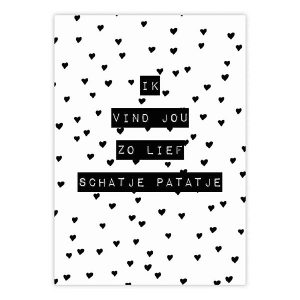 Postkaart | Ik vind jou zo lief