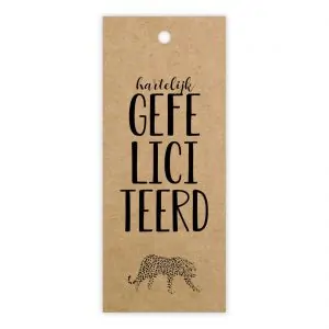 Kadokaartje | Hartelijk gefeliciteerd
