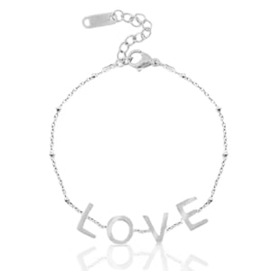 Armband | Love zilver