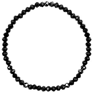 Armband | Top facet jet black-pearl