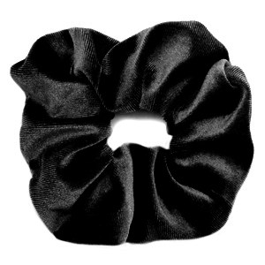 Een zwarte scrunchie