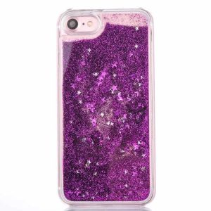 iPhone hoesje | Paarse glitters